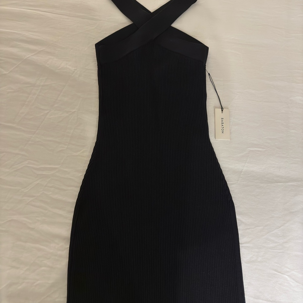 Aritzia Black Halter Dress
